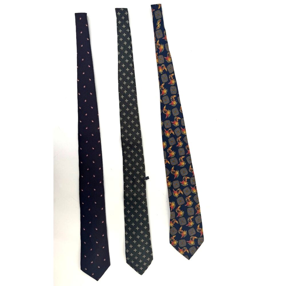 Isaia, Corneliani, DeSantis 3 Silk Necktie Bundle NWOT Italian Designer Ties